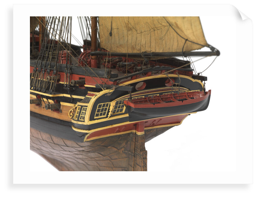 Model of a warship (1805), Frigate, 38 guns by unknown