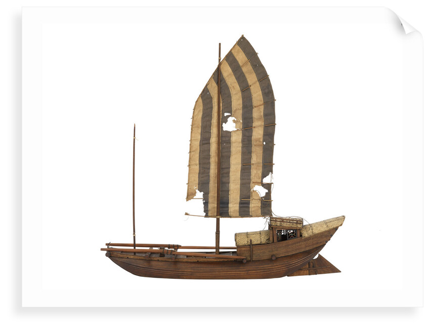 A model of a cargo vessel; River Junk, China by unknown