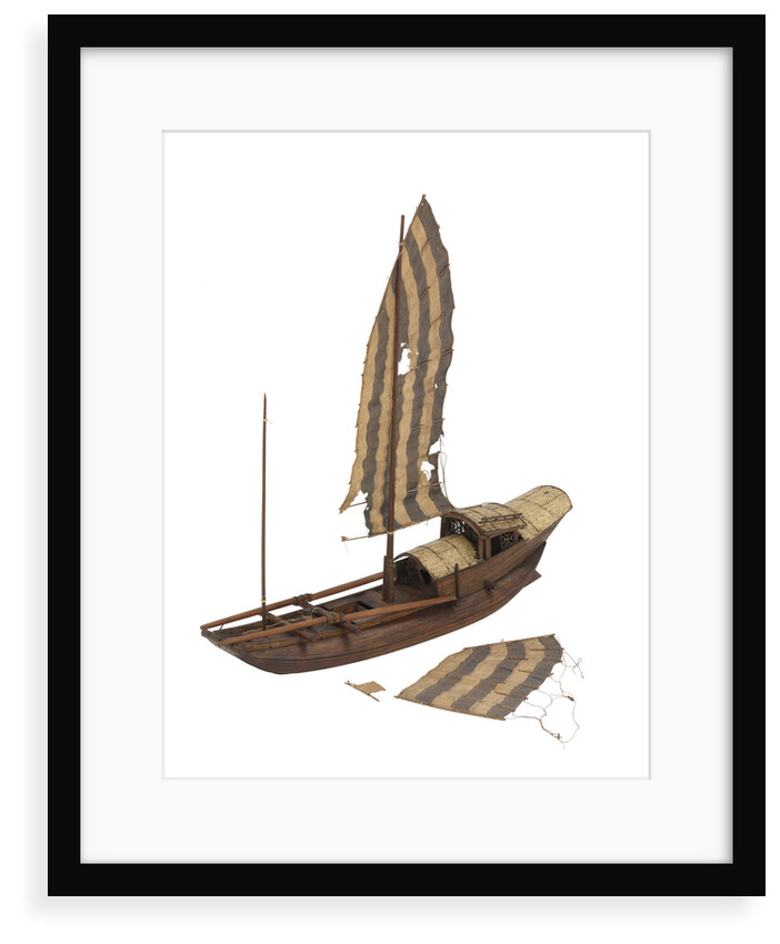 A model of a cargo vessel; River Junk, China by unknown