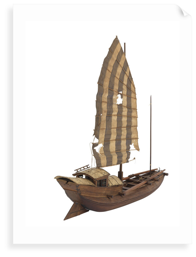 A model of a cargo vessel; River Junk, China by unknown