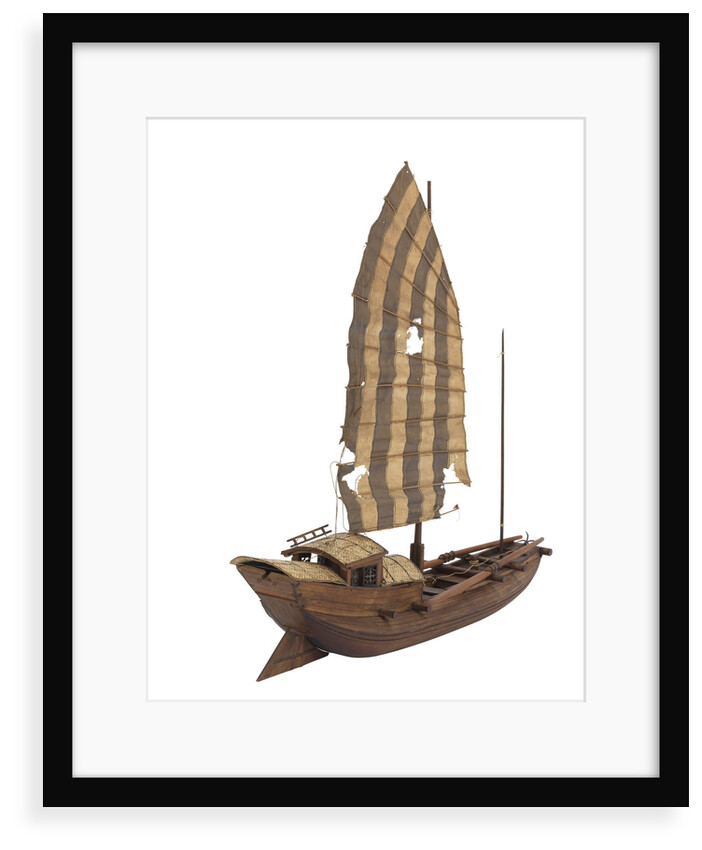 A model of a cargo vessel; River Junk, China by unknown