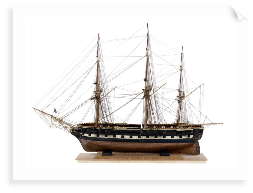 A full hull and rigged model of the warship and 36-gun frigate 'Phoebe' (1795) by unknown