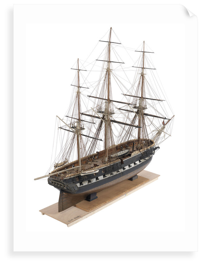 A full hull and rigged model of the warship and 36-gun frigate 'Phoebe' (1795) by unknown