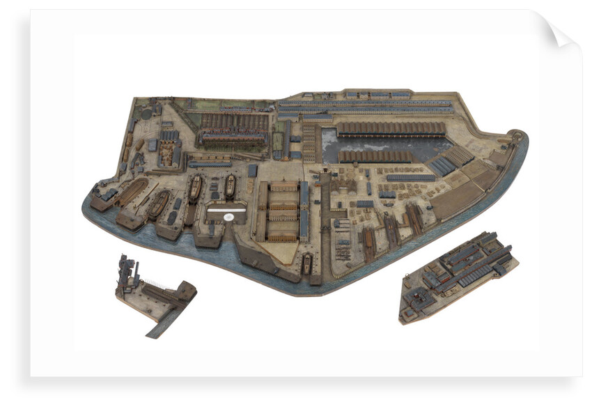 A topographical model of HM Dockyard Plymouth as it appeared in 1774 by Plymouth Dockyard Personnel