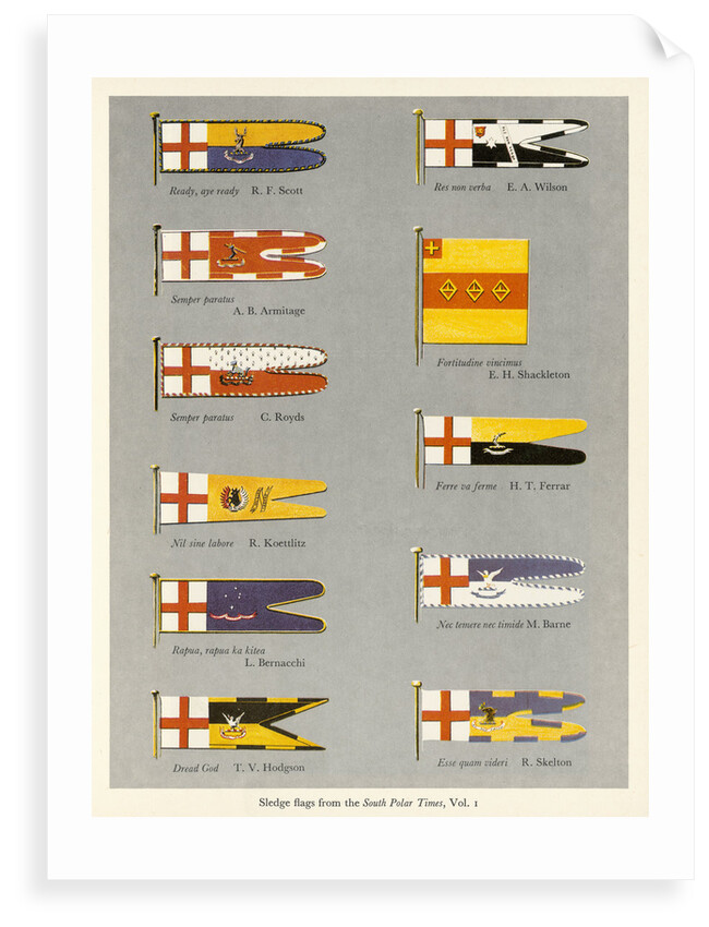 Sledge flags from the 'South Polar Times' volume 1 by unknown