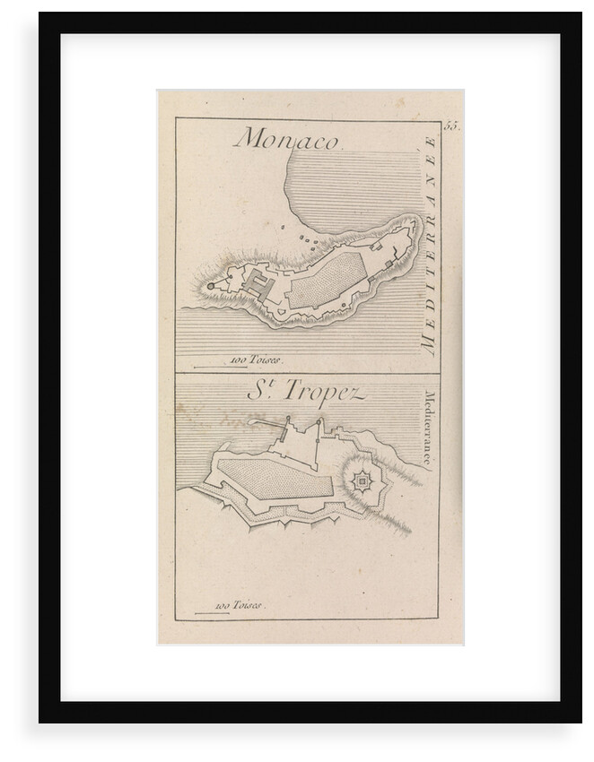 The fortifications of Monaco and St. Tropez by unknown