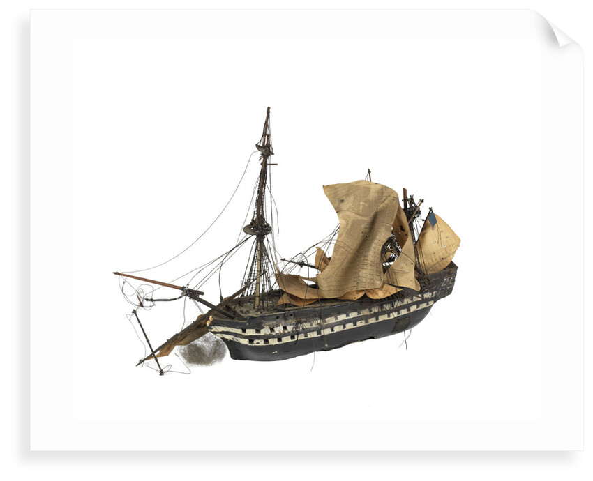 Warship; 80 guns by William Haines