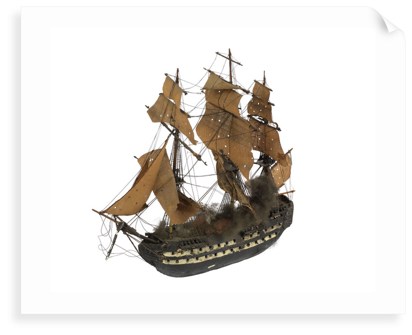 Warship; 74 guns by William Haines