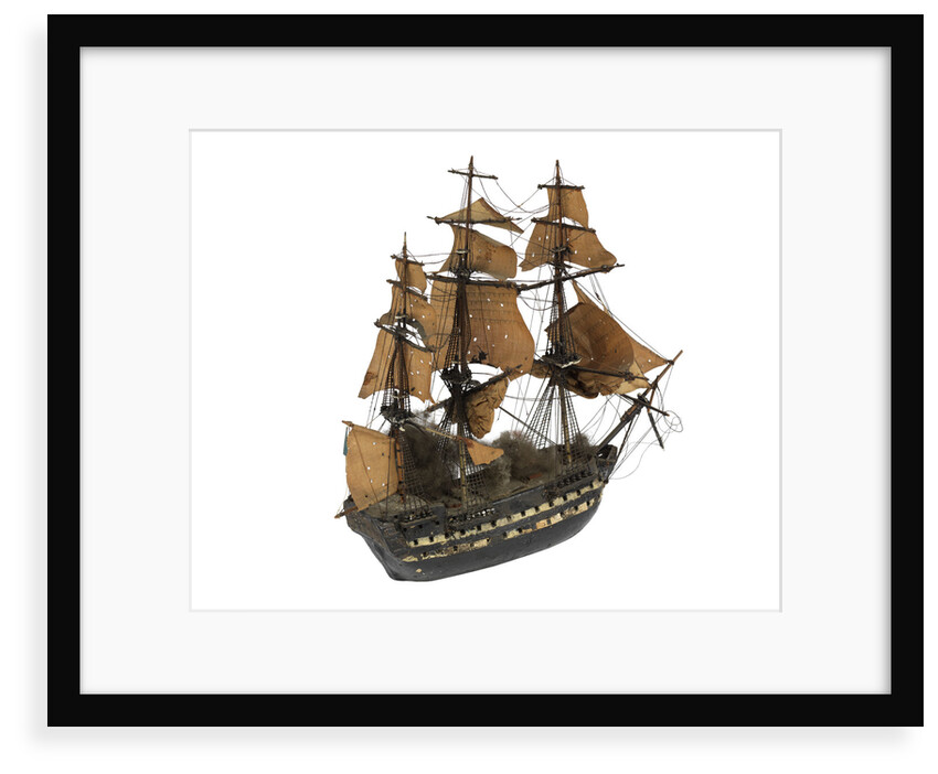 Warship; 74 guns by William Haines