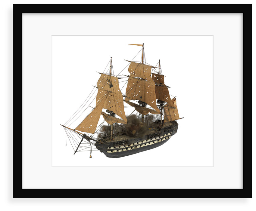 Warship; 74 guns by William Haines
