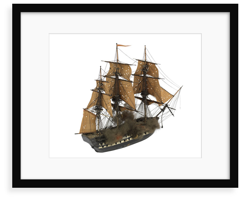 Warship; 74 guns by William Haines