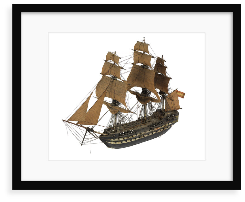 Warship; 74 guns by William Haines