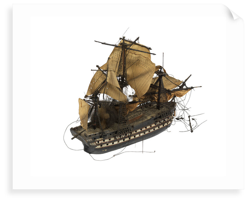 Warship; 80 guns by William Haines