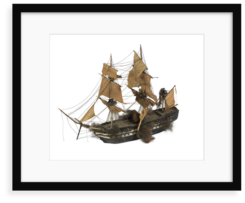 Warship; 74 guns by William Haines