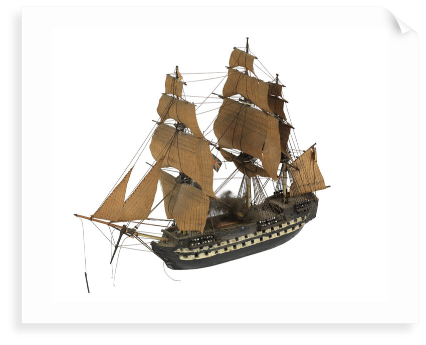 Warship; 74 guns by William Haines