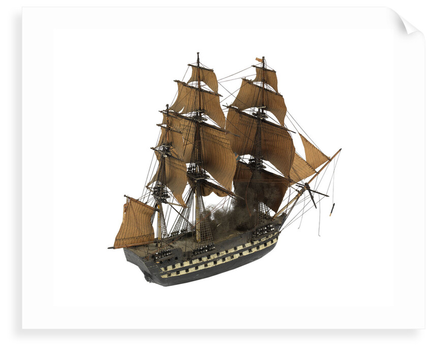 Warship; 74 guns by William Haines