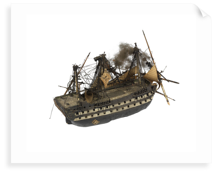 Warship; 74 gun by William Haines