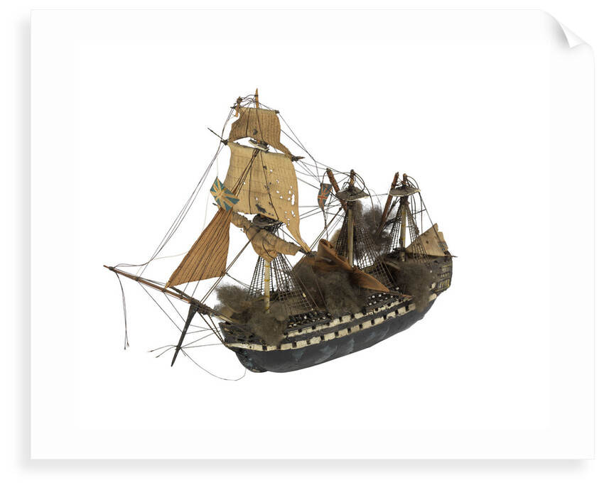 Warship; 74 guns by William Haines