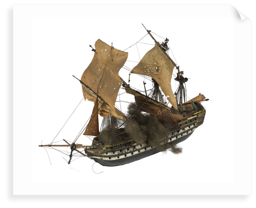 'Fougeux'; warship; 74 guns by William Haines