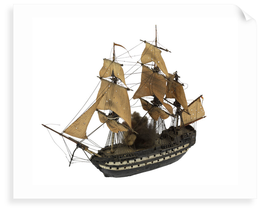 Warship; 74 guns ? by William Haines