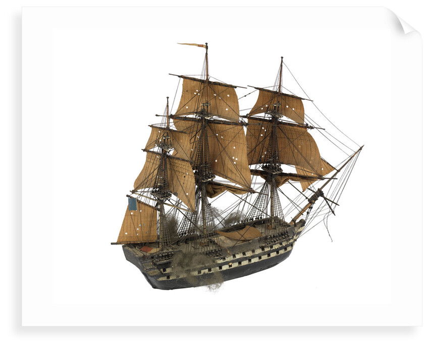 'Argonaute'; warship; 74 guns by William Haines
