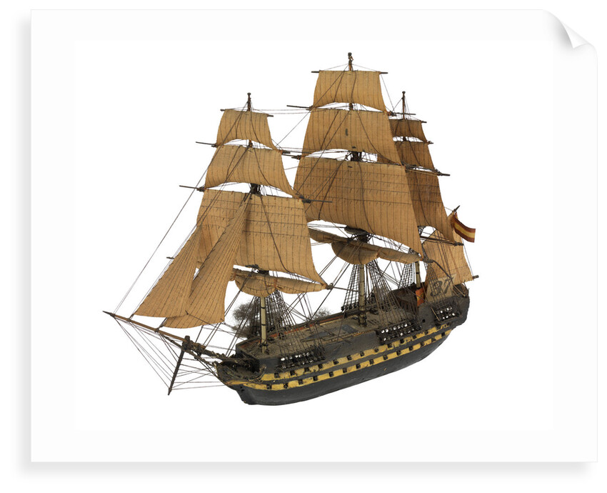 Warship; 74 guns by William Haines