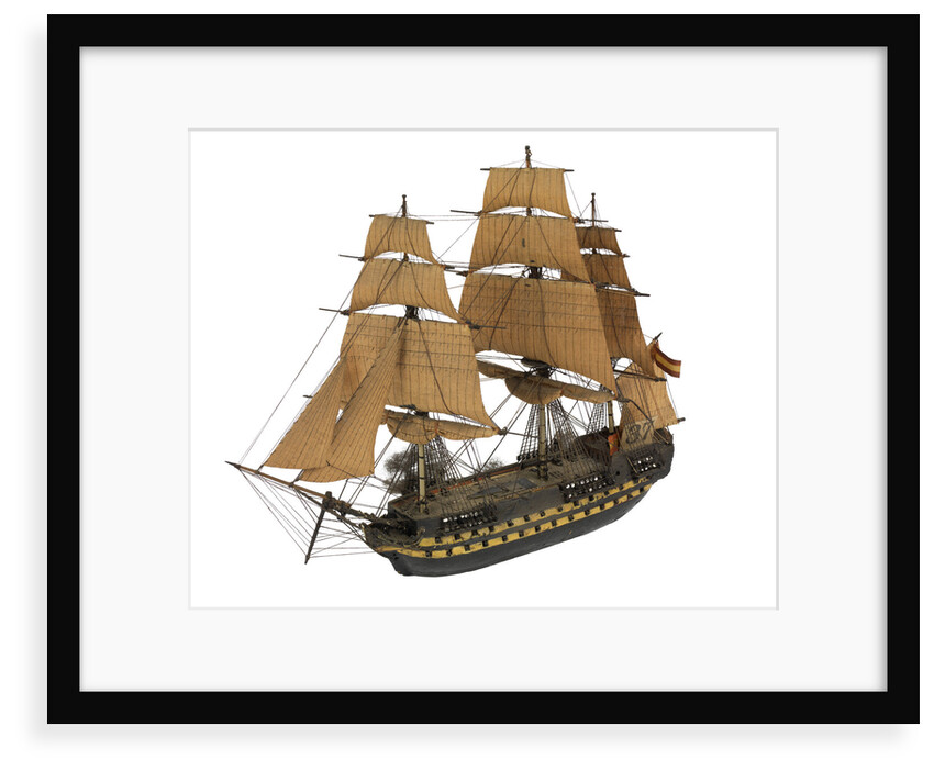 Warship; 74 guns by William Haines