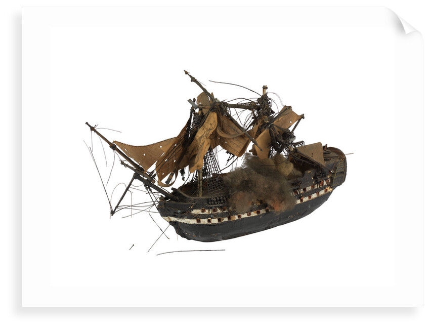 Warship; 74 guns by William Haines
