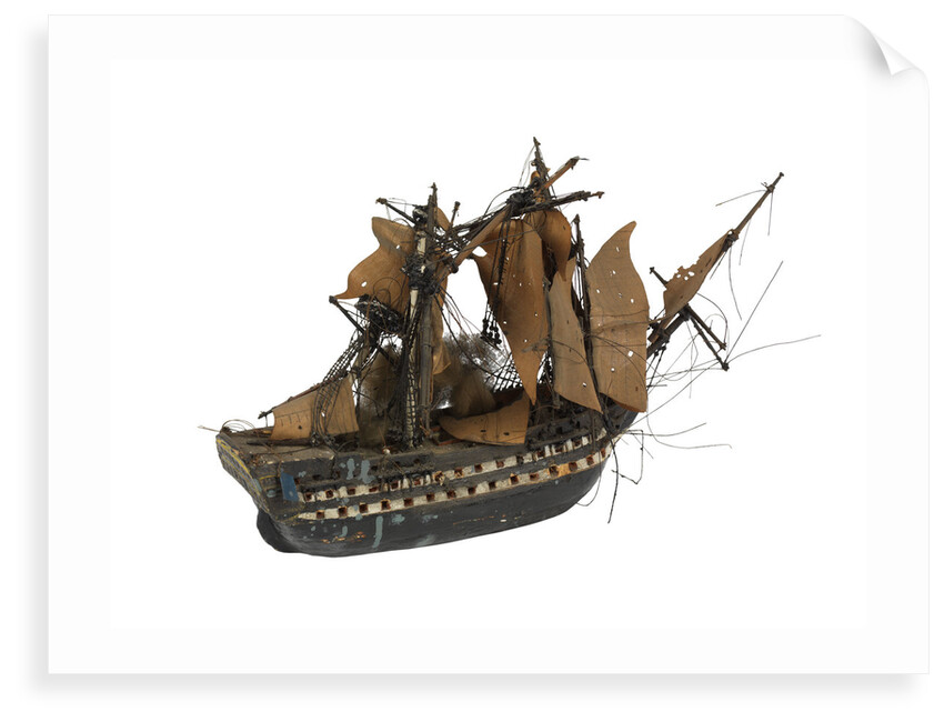 Warship; 74 guns by William Haines