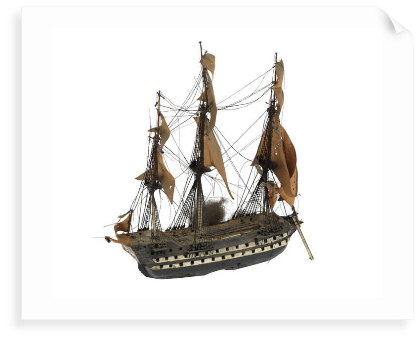 Warship; 74 guns by William Haines