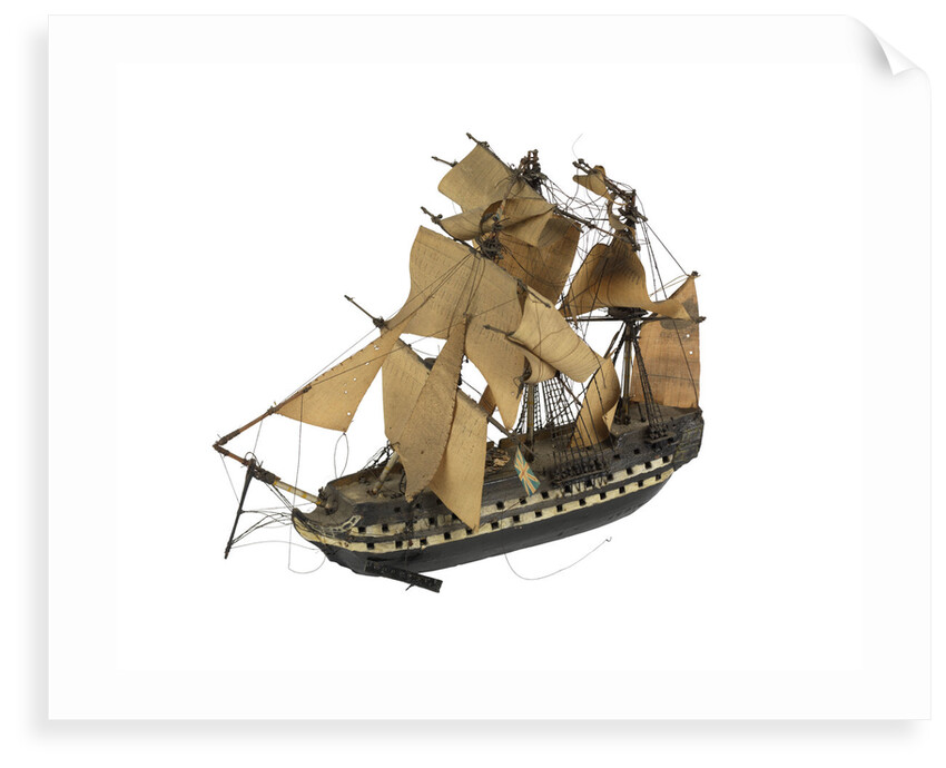 Warship; 74 guns by William Haines