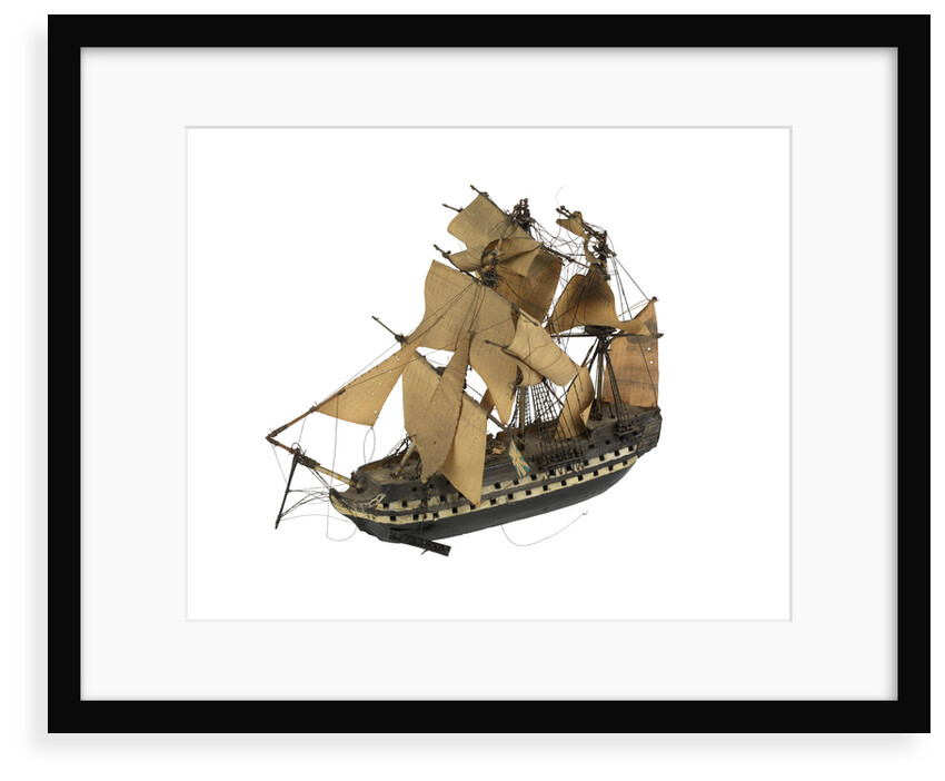 Warship; 74 guns by William Haines