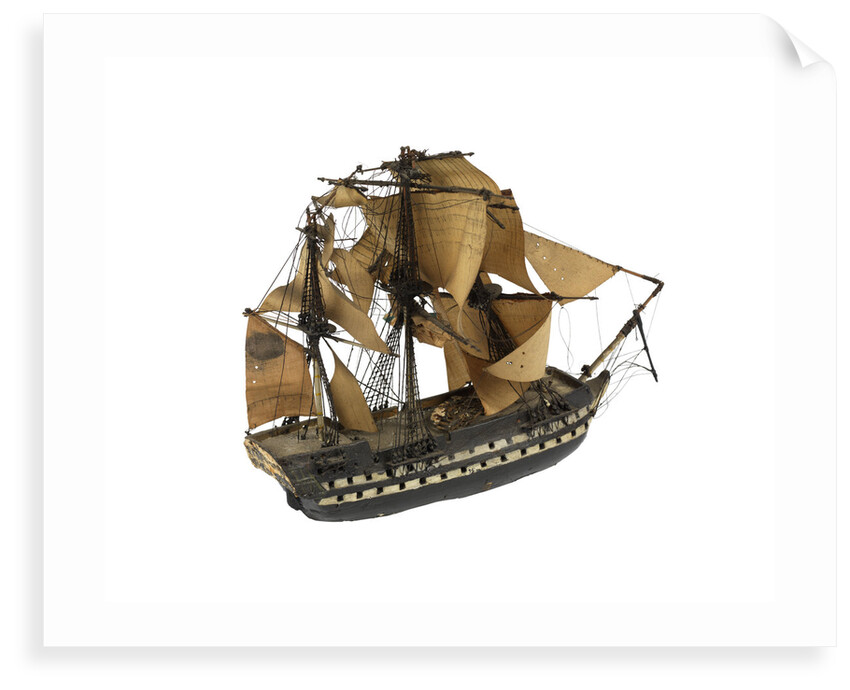 Warship; 74 guns by William Haines