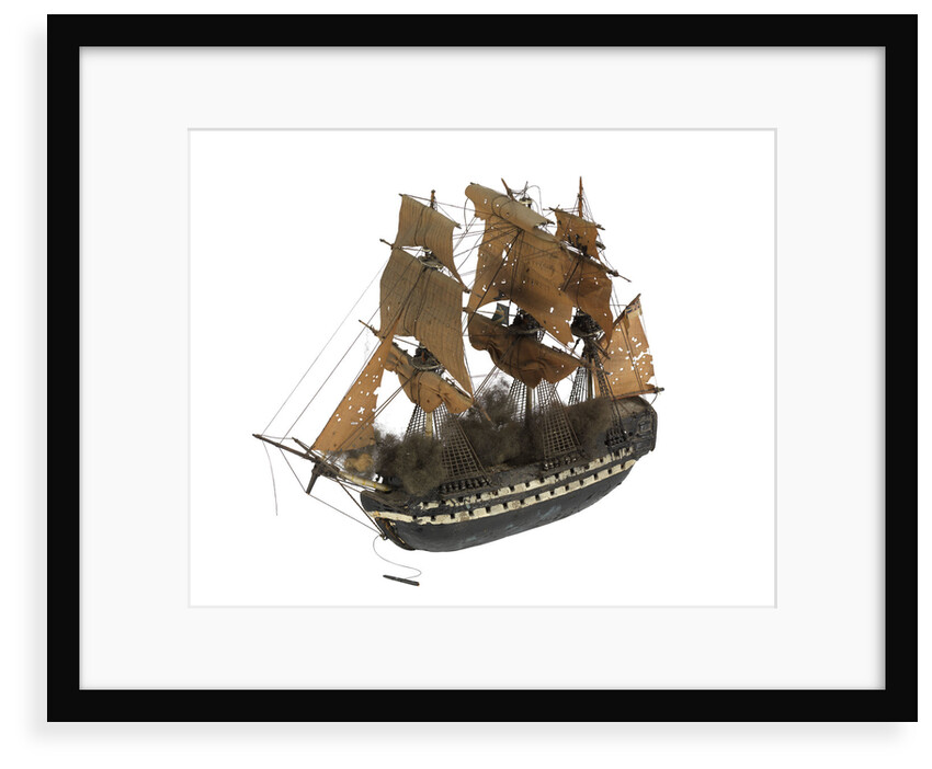 Warship; 74 guns by William Haines