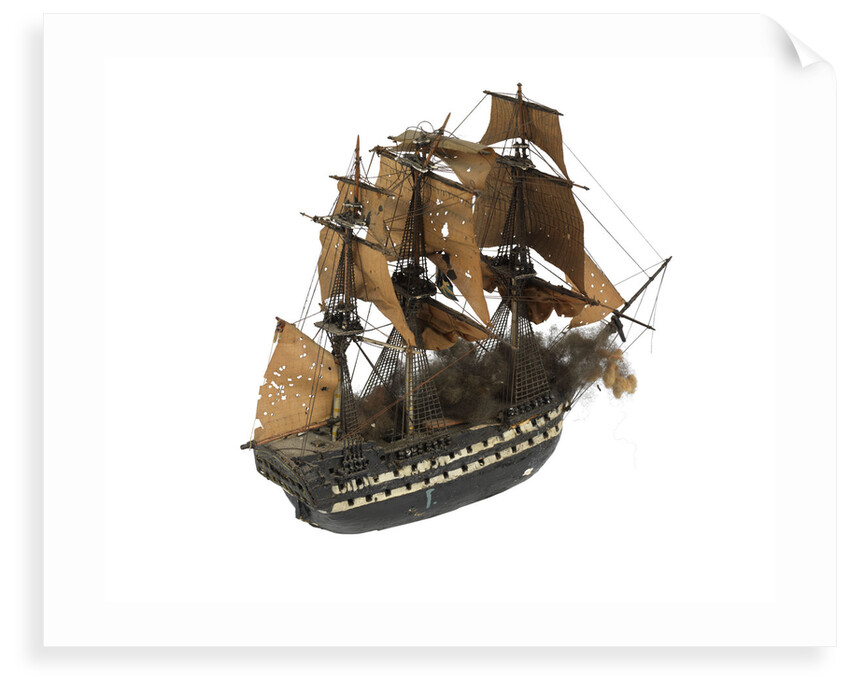 Warship; 74 guns by William Haines