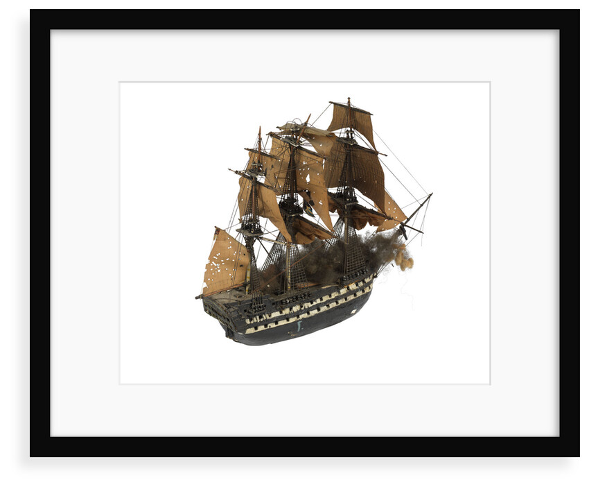 Warship; 74 guns by William Haines