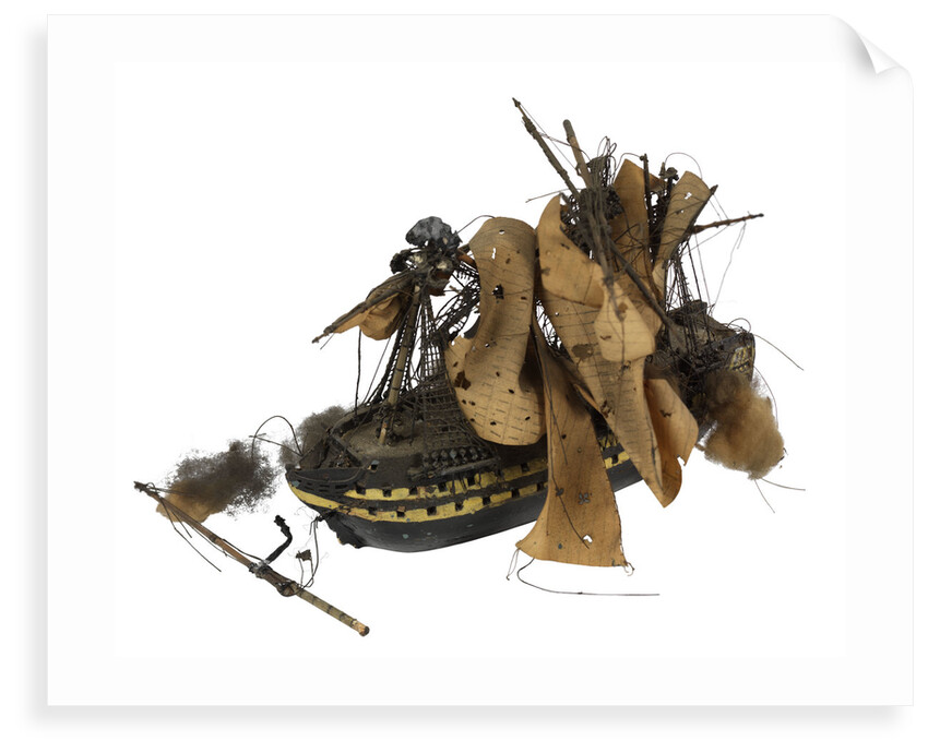 Warship; 74 guns by William Haines