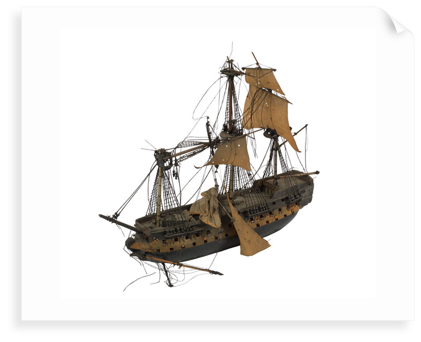 'Heros'; warship; 74 guns by William Haines