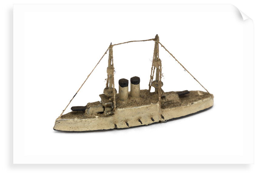 Instructional waterline recognition model of Japanese battleship HIJMS 'Mikasa' (1900) by Gerald John Blake