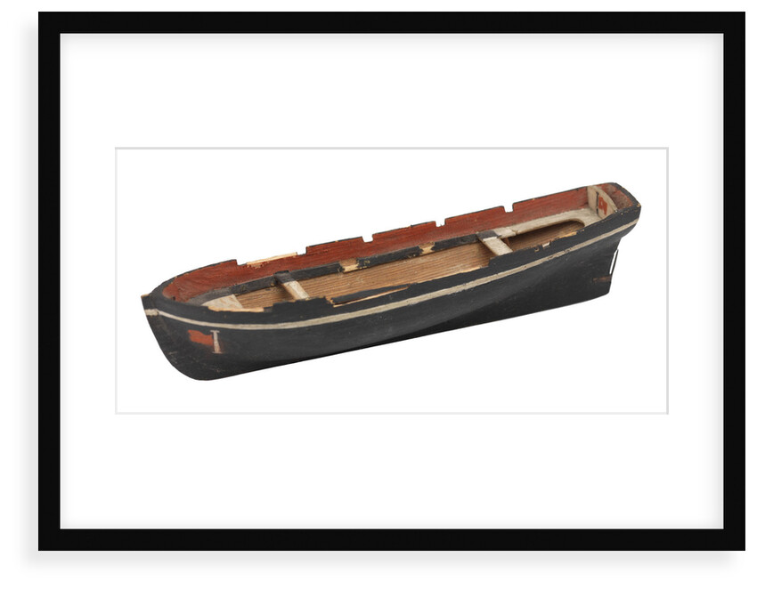 Unfinished model of a ship's boat by Unknown