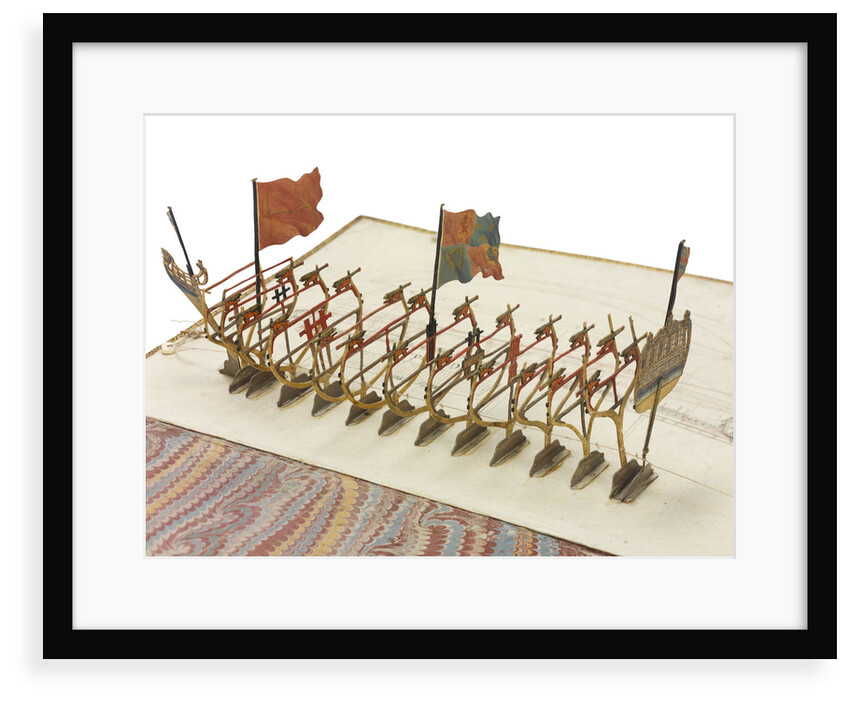 Folding model and plan of the 'Gurland' (1721) by Unknown
