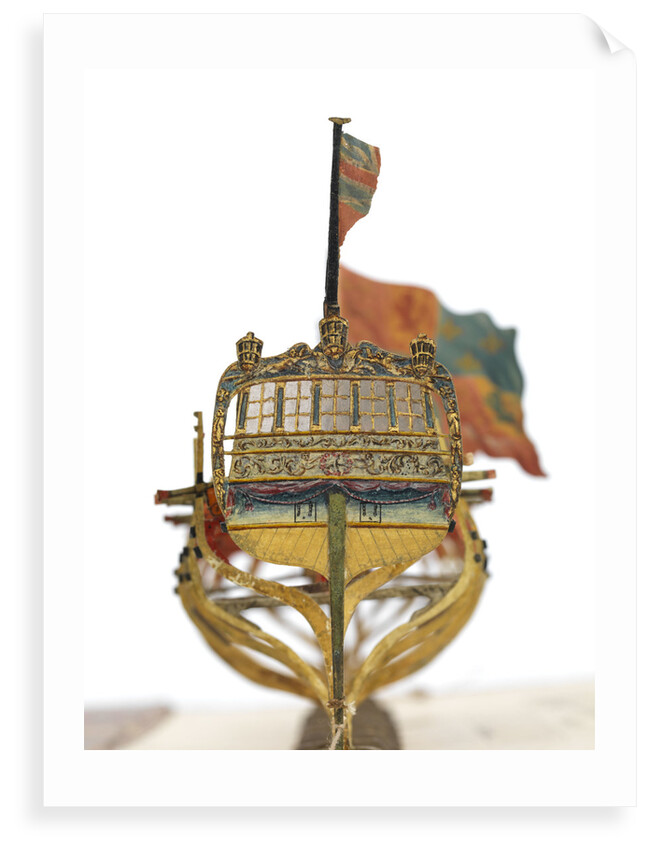 Folding model and plan of the 'Gurland' (1721) by unknown