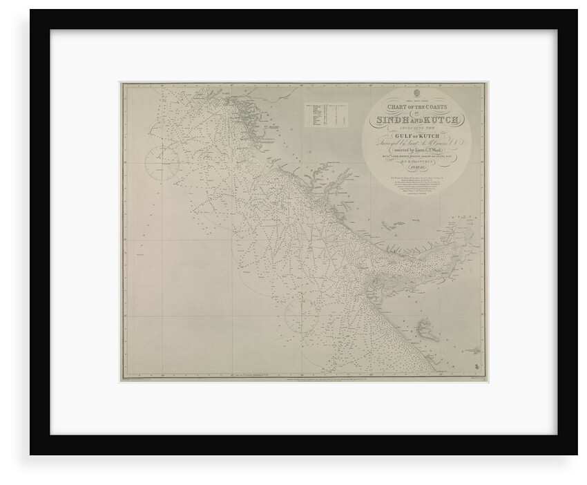 Chart of Sindh and Kutch coasts by British Admiralty