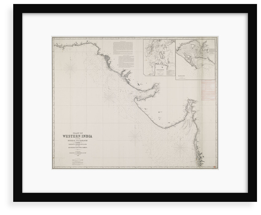 Coast of Western India from Bombay to Karachi compiled chiefly from the surveys made by order of the honorable East India Company by James Imray & Son