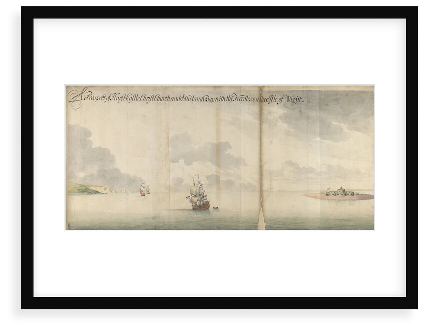 A prospect of the Hurst Castle, the Needles and the Isle of Wight by Thomas Philips
