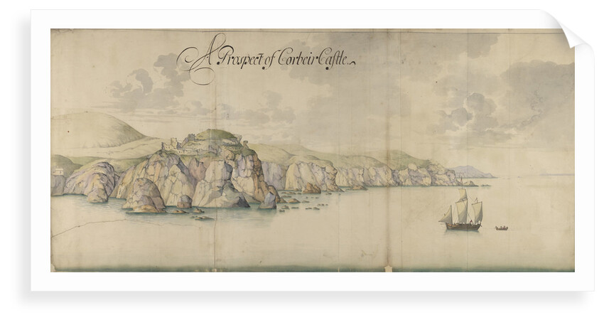 A prospect of Corbiere Castle by Thomas Phillips