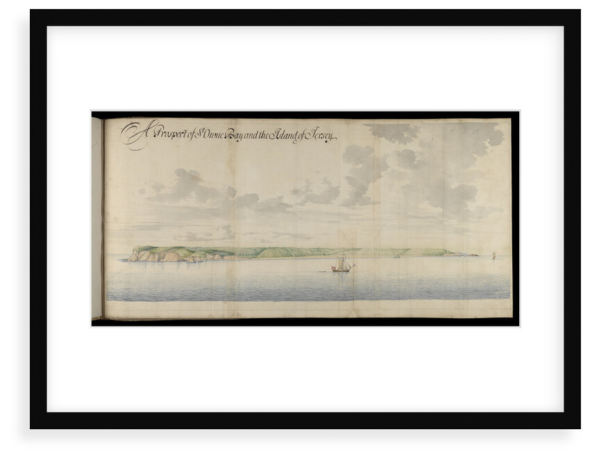 A prospect of St Owen Bay and the Island of Jersey by Thomas Phillips