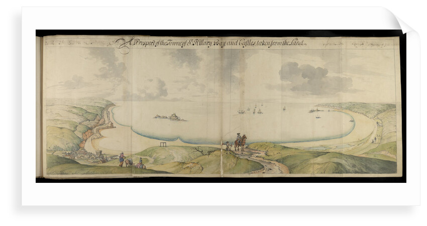 Channel Islands Survey: A prospect of St Hilary Bay and Castles from the land by Thomas Phillips