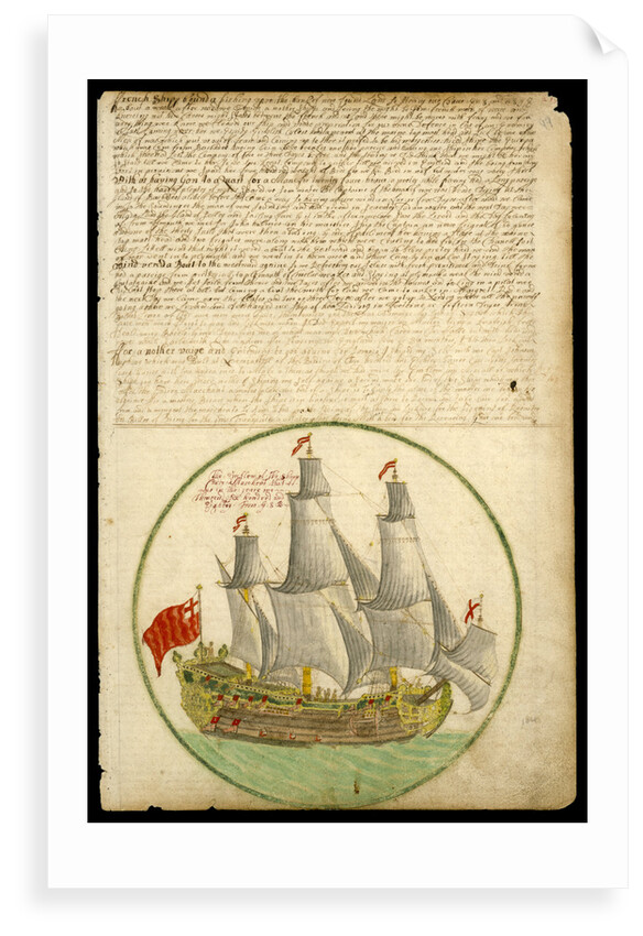 The 'Cadiz Merchant' under way, 1682 by Edward Barlow