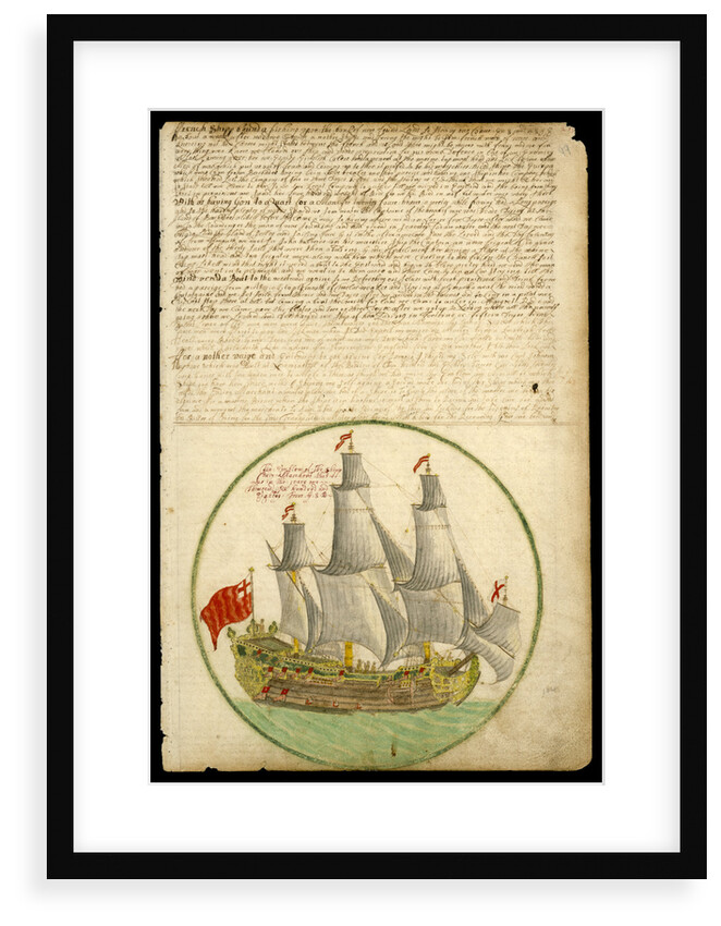 The 'Cadiz Merchant' under way, 1682 by Edward Barlow